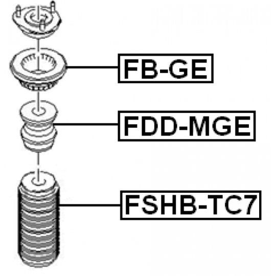 FDD-MGE - Rubber Buffer, suspension 