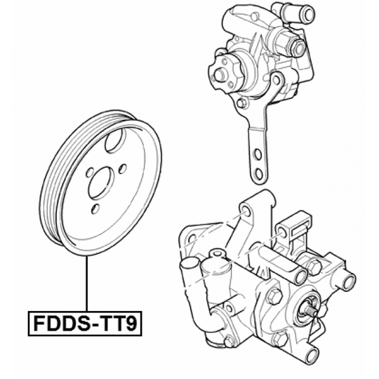 FDDS-TT9 - Remskiva, vattenpump 