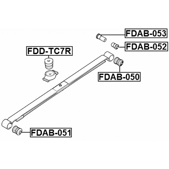 FDD-TC7R - Bladfjäderbuffert, tillsatsfjäder 