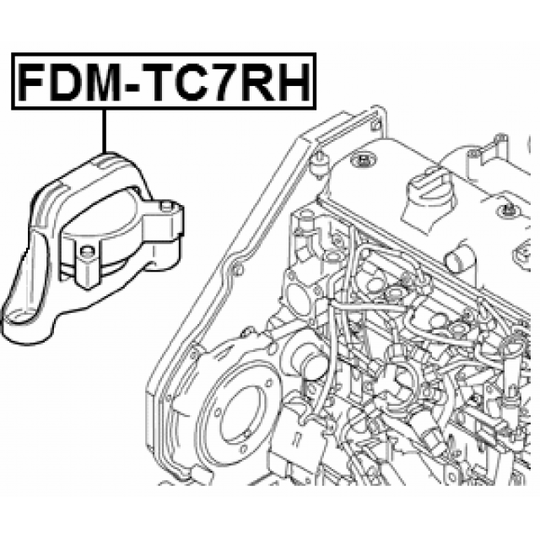 FDM-TC7RH - Moottorin tuki 
