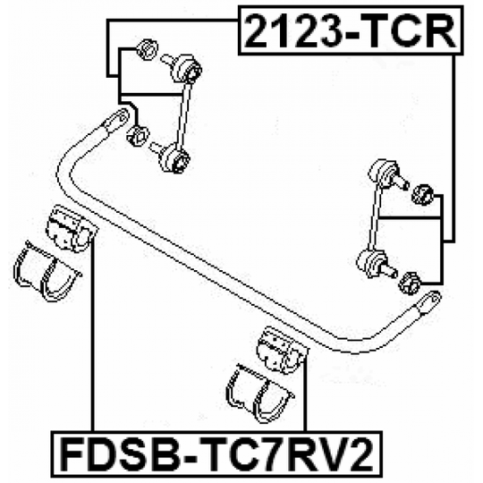 FDSB-TC7RV2 - Bussning, krängningshämmare 