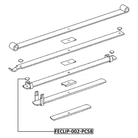 FECLIP-002-PCS8 - Bush, leaf spring 