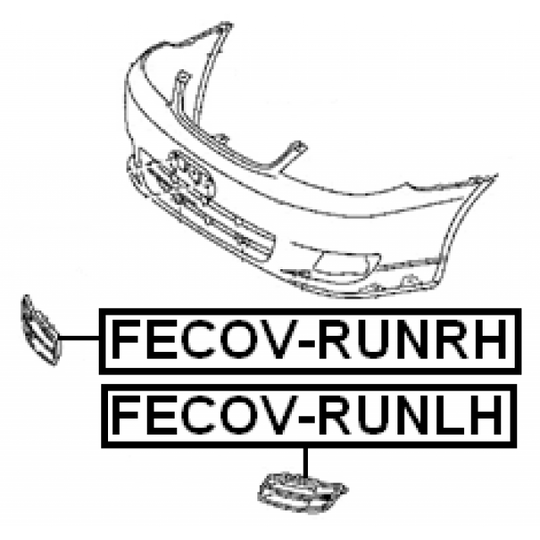 FECOV-RUNLH - Cap, fog light 