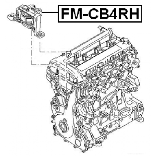 FM-CB4RH - Moottorin tuki 