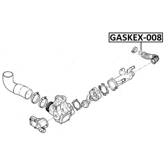 GASKEX-008 - Clipavgasrör 