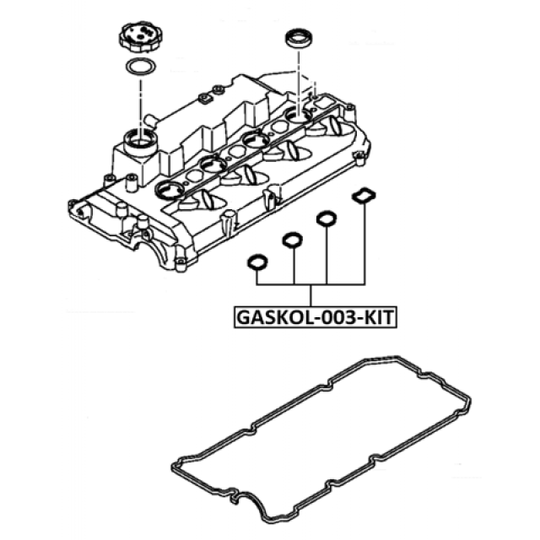 GASKOL-003-KIT - Gasket, cylinder head cover 