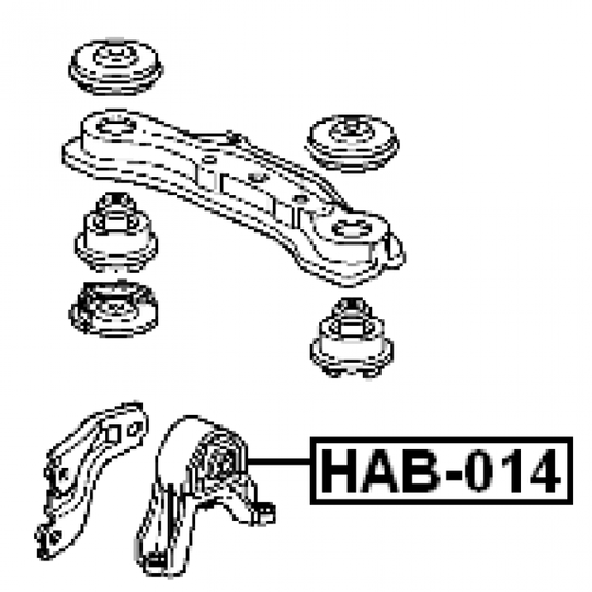 HAB-014 - Mounting, differential 