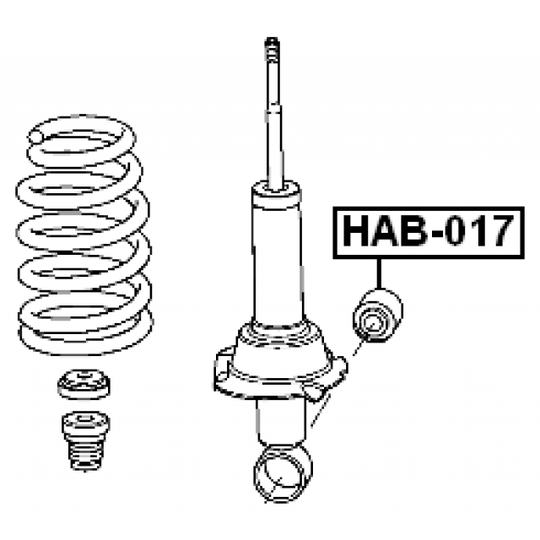HAB-017 - Bush, shock absorber 