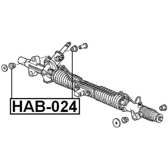 HAB-024 - Mounting, steering gear 