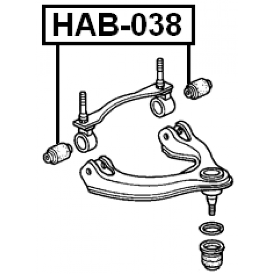 HAB-038 - Control Arm-/Trailing Arm Bush 