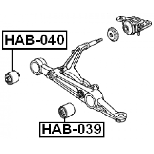 HAB-039 - Control Arm-/Trailing Arm Bush 