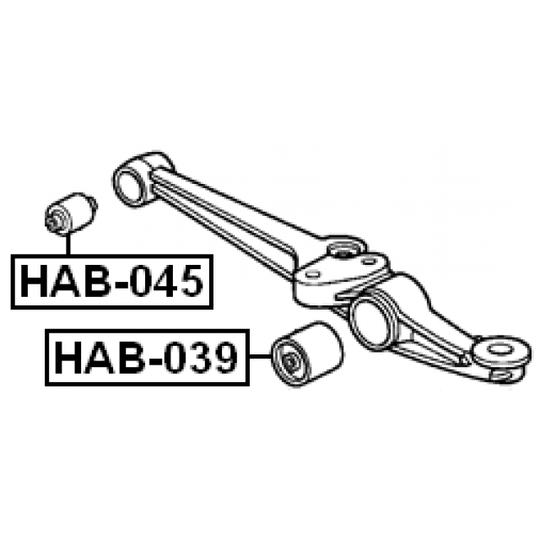 HAB-045 - Control Arm-/Trailing Arm Bush 