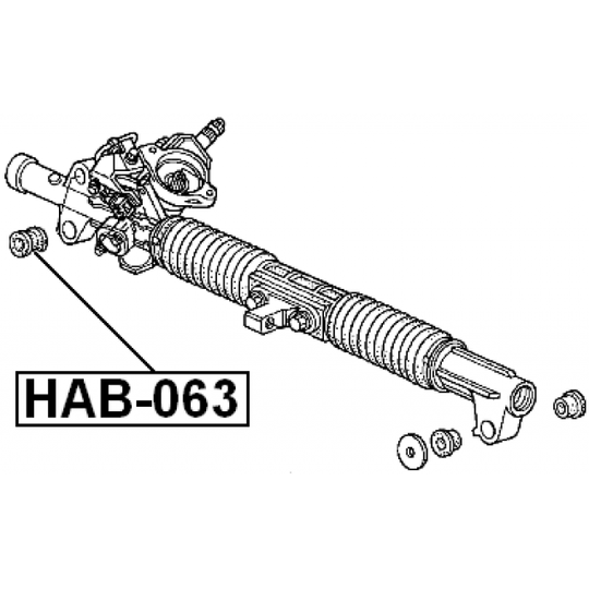 HAB-063 - Mounting, steering gear 