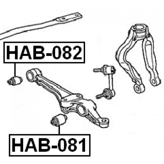 HAB-082 - Control Arm-/Trailing Arm Bush 