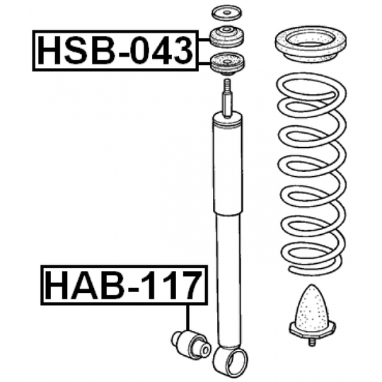 HAB-117 - Stötdämparbussning 