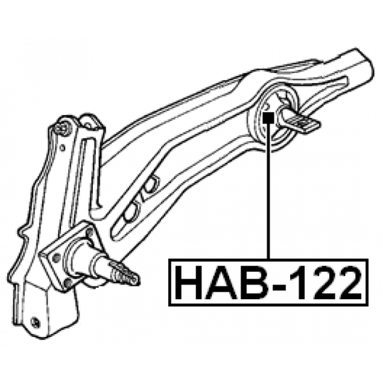 HAB-122 - Control Arm-/Trailing Arm Bush 