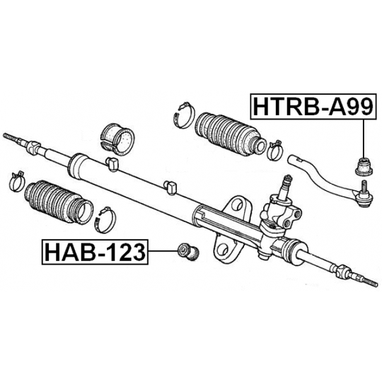 HAB-123 - Mounting, steering gear 