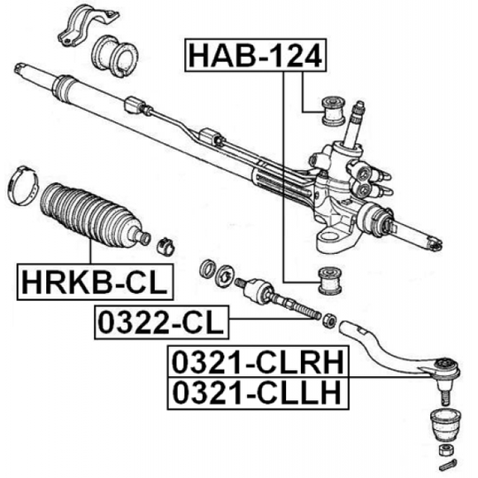 HAB-124 - Mounting, steering gear 
