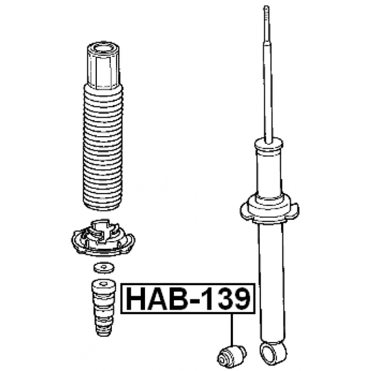 HAB-139 - Bush, shock absorber 