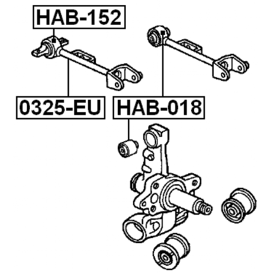 HAB-152 - Control Arm-/Trailing Arm Bush 