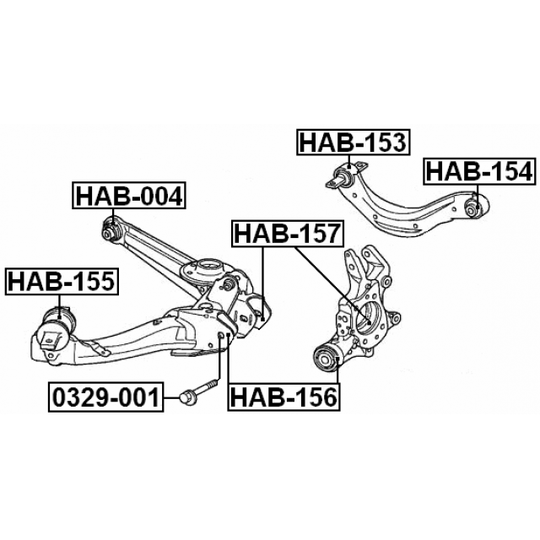 HAB-155 - Länkarmsbussning 