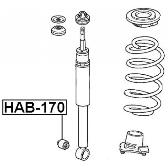 HAB-170 - Stötdämparbussning 