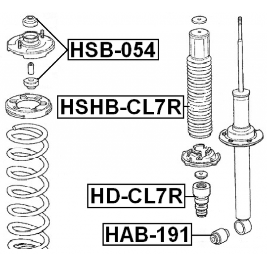 HAB-191 - Bush, shock absorber 