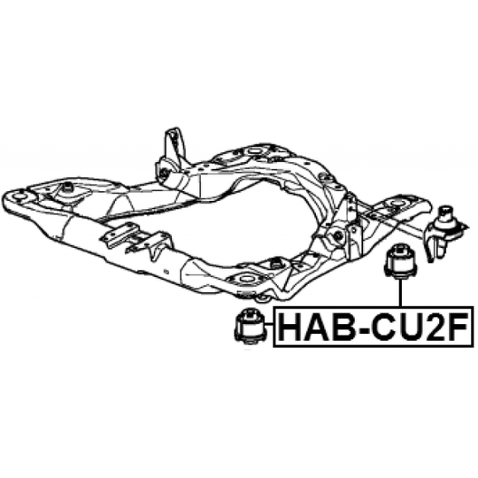 HAB-CU2F - Mounting, axle beam 
