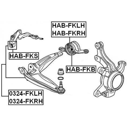 HAB-FKS - Control Arm-/Trailing Arm Bush 