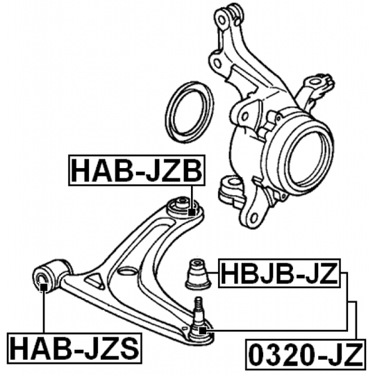 HAB-JZB - Control Arm-/Trailing Arm Bush 