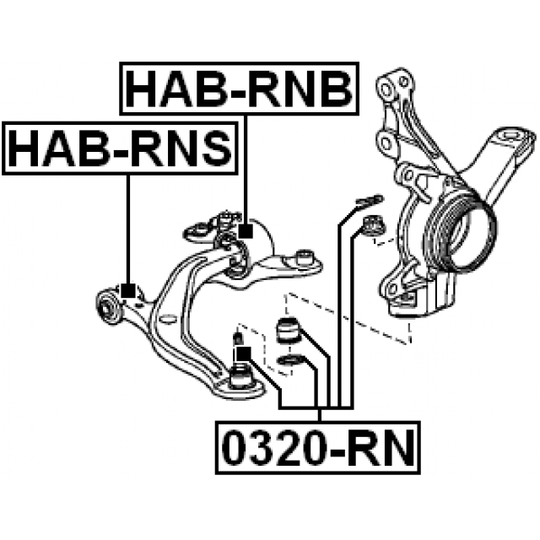 HAB-RNB - Control Arm-/Trailing Arm Bush 