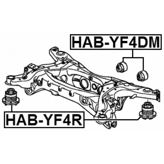 HAB-YF4DM - Akselinripustus 