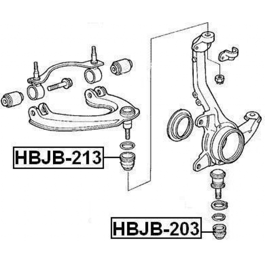 HBJB-203 - Reparationssats, bär-/styrled 