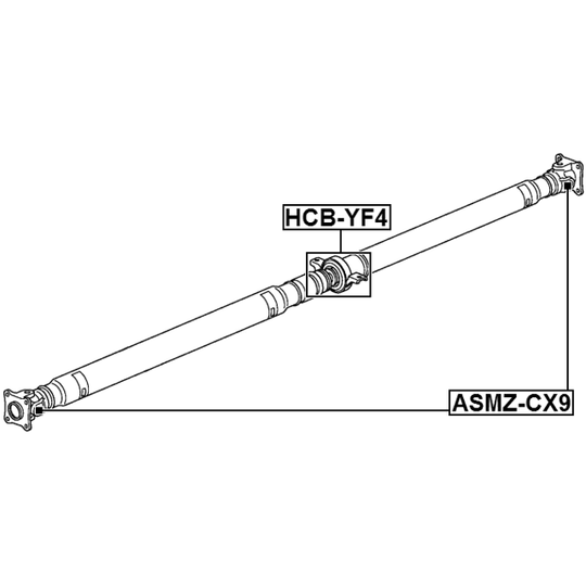 HCB-YF4 - Bearing, propshaft centre bearing 