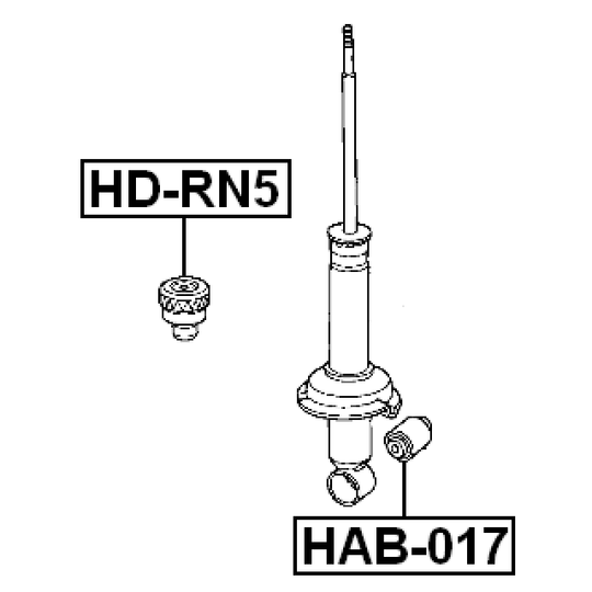 HD-RN5 - Gummibuffert, fjädring 