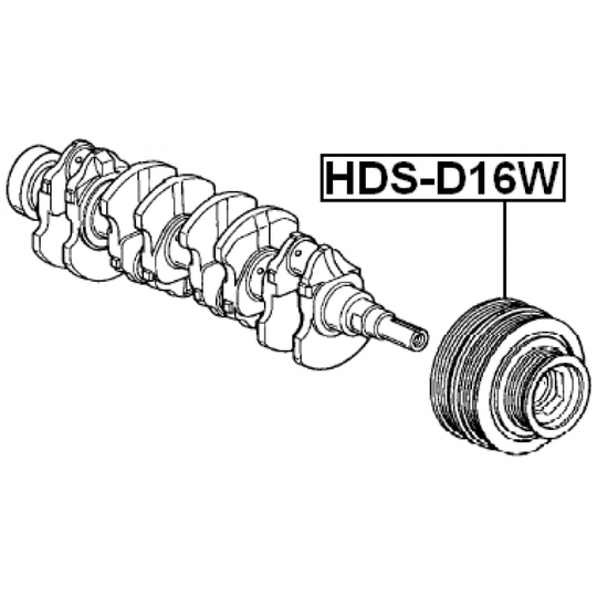 HDS-D16W - Belt Pulley, crankshaft 