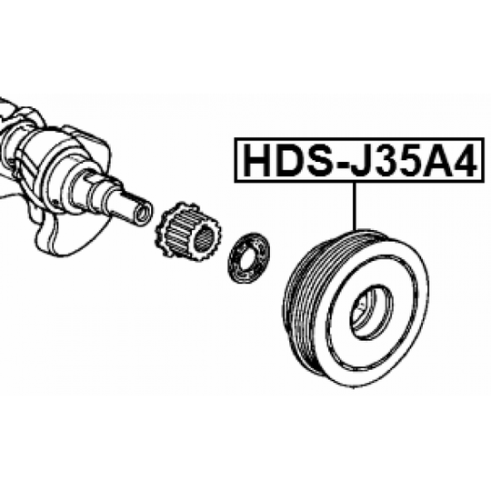 HDS-J35A4 - Hihnapyörä, kampiakseli 