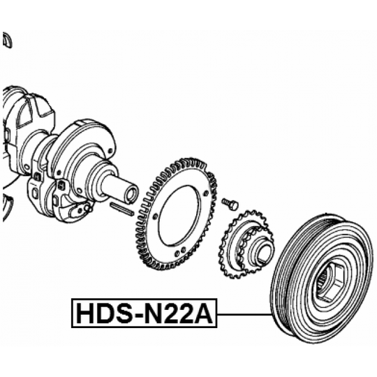 HDS-N22A - Belt Pulley, crankshaft 