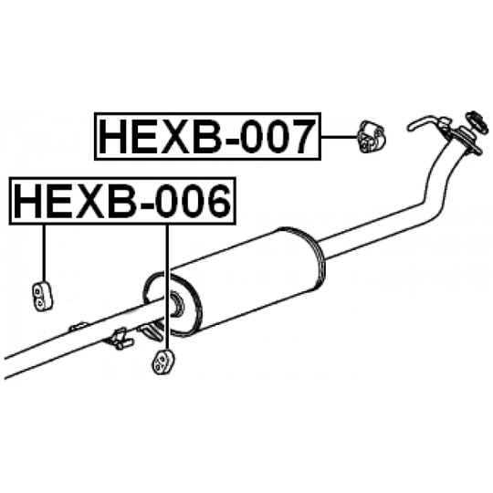 HEXB-007 - Monteringssats, avgassystem 