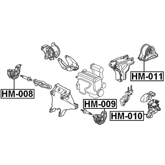 HM-009 - Moottorin tuki 