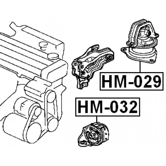 HM-032 - Moottorin tuki 