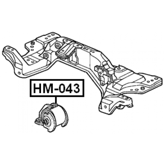 HM-043 - Paigutus, Mootor 