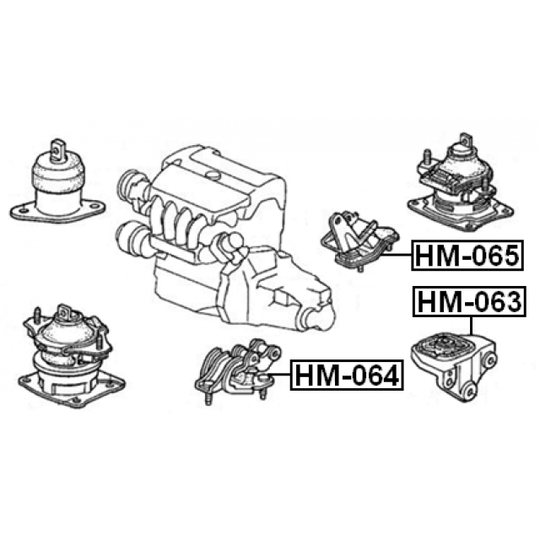 HM-064 - Mounting, manual transmission 