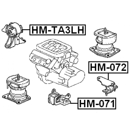 HM-071 - Kinnitus,automaatkäigukast 