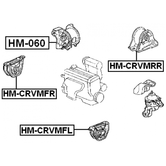 HM-CRVMFR - Moottorin tuki 