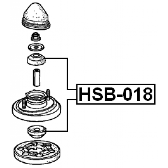 HSB-018 - Spacer Bush, shock absorber 