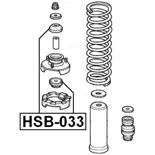 HSB-033 - Välilevy, iskunvaimennin 