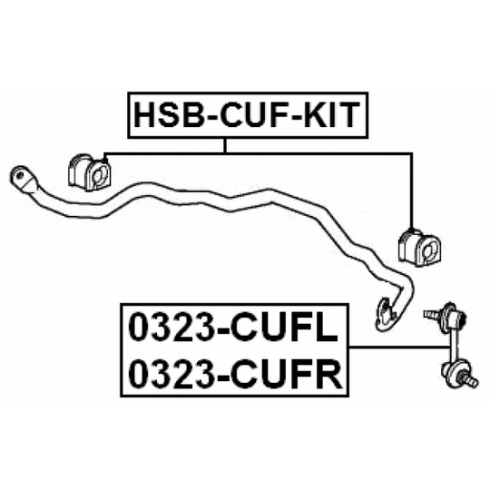 HSB-CUF-KIT - Bearing Bush, stabiliser 