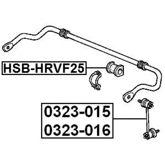 HSB-HRVF25 - Bussning, krängningshämmare 