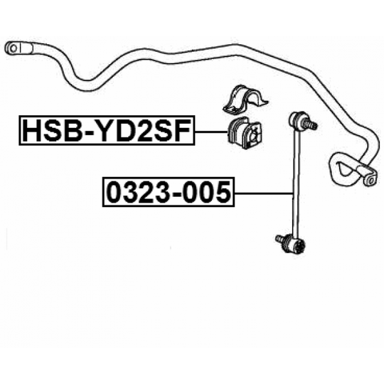 HSB-YD2SF - Bussning, krängningshämmare 